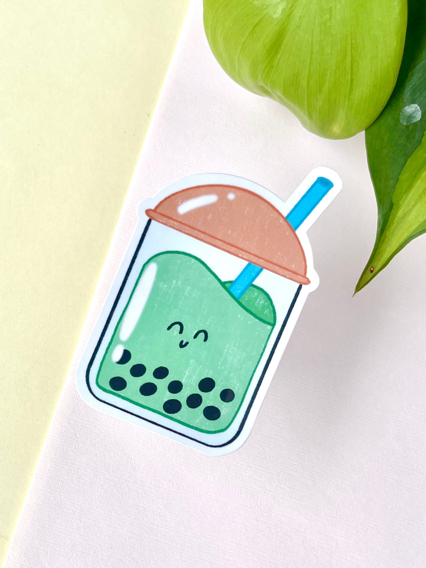 Boba Tea Die Cut Sticker – Cute Drink Series (Color Variants) 🥑