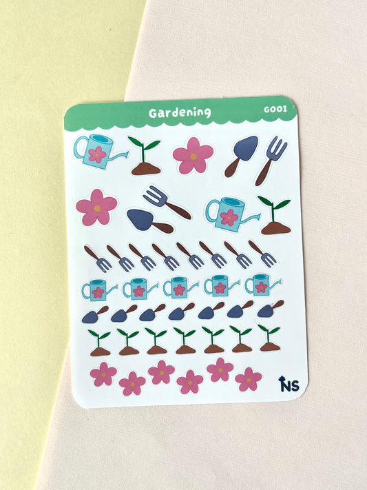 Gardening Planner Sticker Sheet – Plant Care Tracking Stickers 🥑