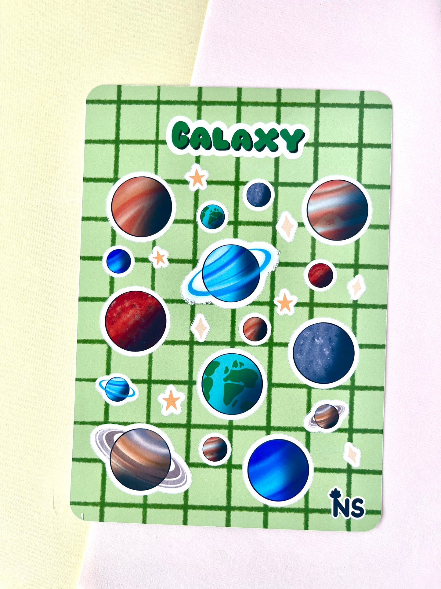 Space Sticker Sheet – Dreamy Galaxy & Planet Stickers 🥑