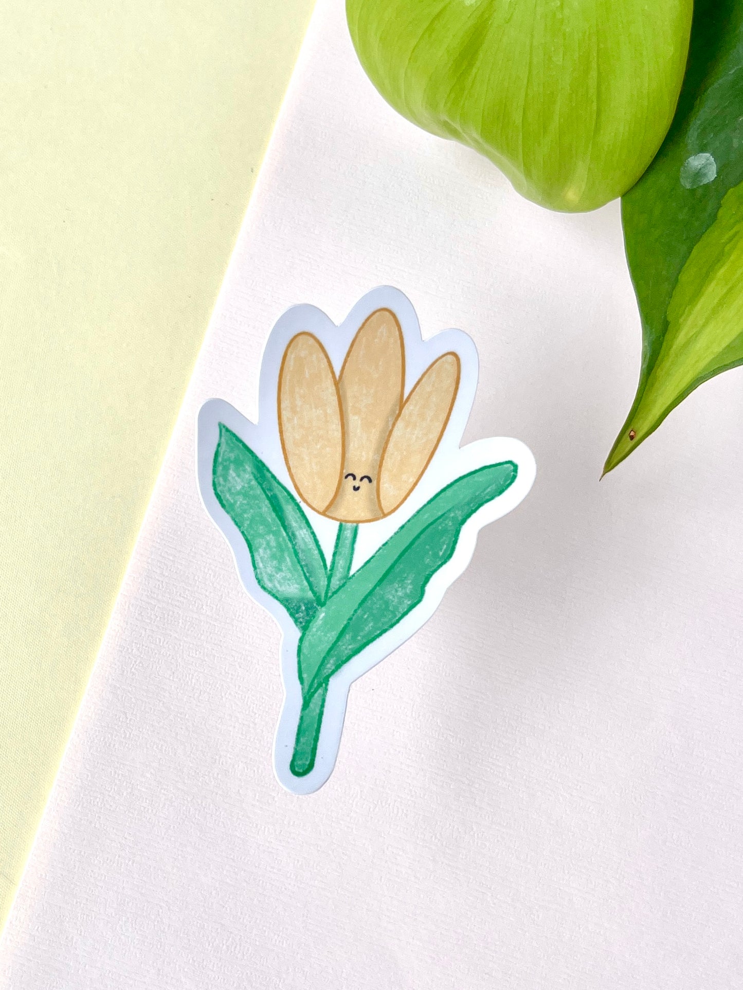 Tulip Die Cut Sticker – Soft Floral Series (Multiple Colors) 🥑