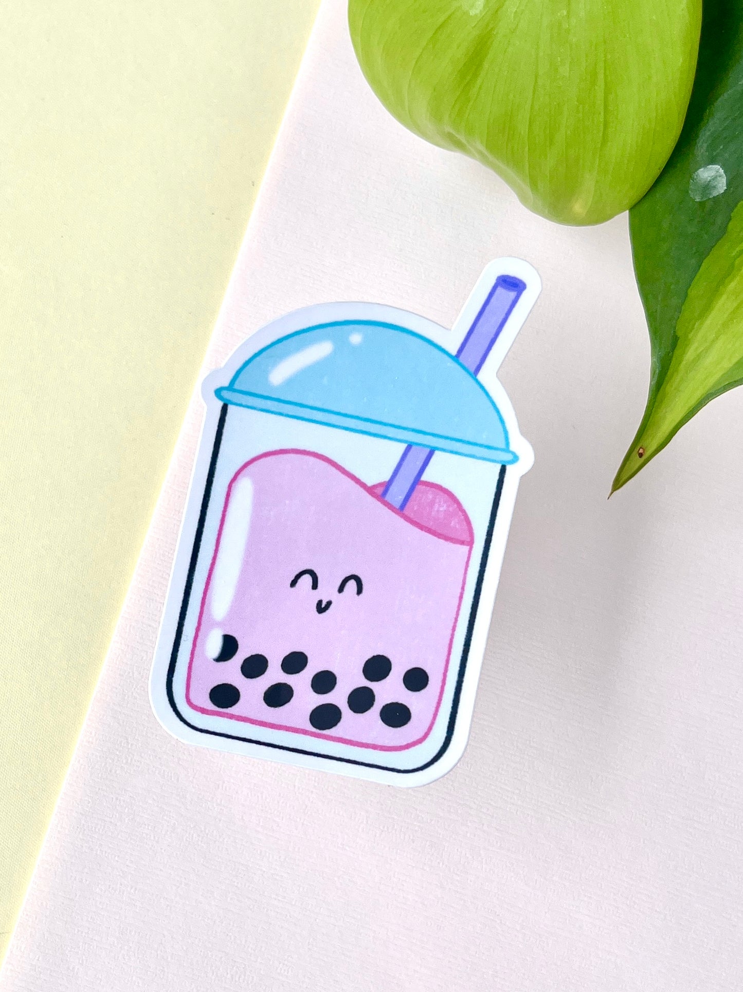 Boba Tea Die Cut Sticker – Cute Drink Series (Color Variants) 🥑