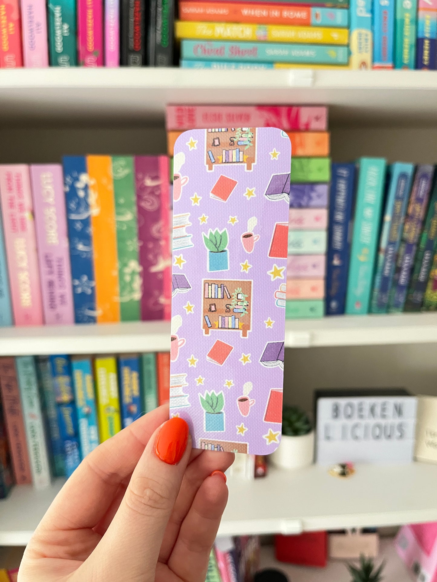Cozy Reading Bookmark – Book Lover Illustration Edition 🥑